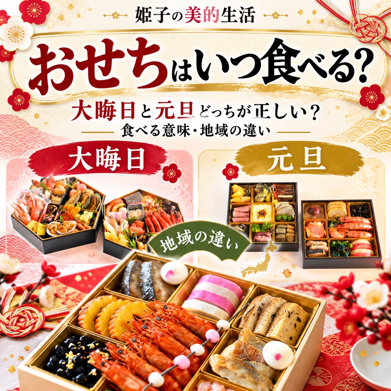 おせちはいつ食べる 大晦日と元旦どっちが正しいか 食べる意味と地域の違い