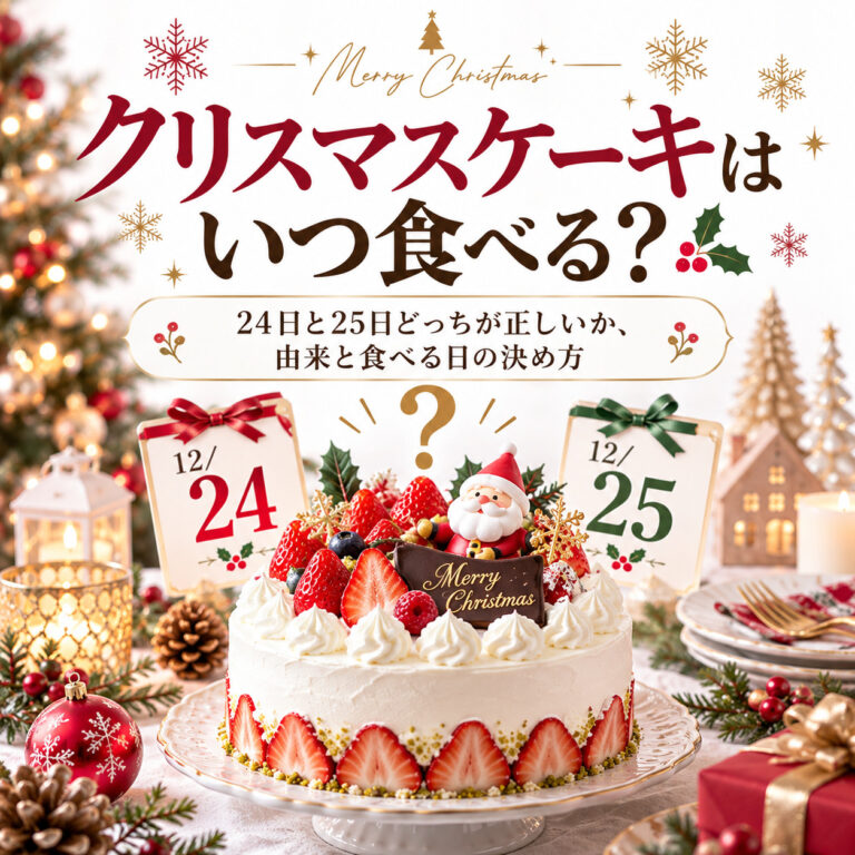 クリスマスケーキはいつ食べる？24日と25日どっちが正しいか、由来と食べる日の決め方